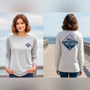 York Maine Moisture-Wicking Long Sleeve York Graphic Tee